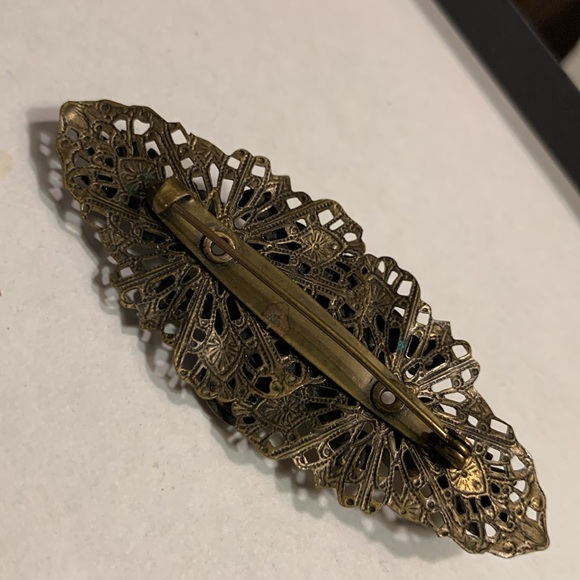 EDWARDIAN VICTORIAN NEIGER BROTHERS-STYLE BROOCH WITH MULTICOLORED CABOCHONS. - Picture 4 of 9